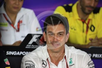 World © Octane Photographic Ltd. F1 Singapore GP FIA Personnel Press Conference, Marina Bay Circuit, Singapore. Friday 16th September 2016. Toto Wolff – Executive Director Mercedes AMG Petronas. Digital Ref : 1718LB1D0208