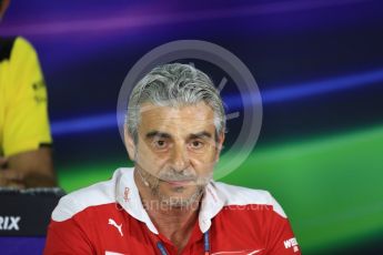 World © Octane Photographic Ltd. F1 Singapore GP FIA Personnel Press Conference, Marina Bay Circuit, Singapore. Friday 16th September 2016. Maurizio Arrivabene – Team Principal Scuderia Ferrari. Digital Ref : 1718LB1D0209