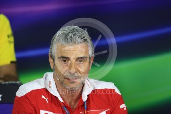 World © Octane Photographic Ltd. F1 Singapore GP FIA Personnel Press Conference, Marina Bay Circuit, Singapore. Friday 16th September 2016. Maurizio Arrivabene – Team Principal Scuderia Ferrari. Digital Ref : 1718LB1D0210