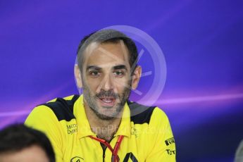 World © Octane Photographic Ltd. F1 Singapore GP FIA Personnel Press Conference, Marina Bay Circuit, Singapore. Friday 16th September 2016. Cyril Abiteboul – Managing Director Renault Sport F1 Team. Digital Ref : 1718LB1D0213