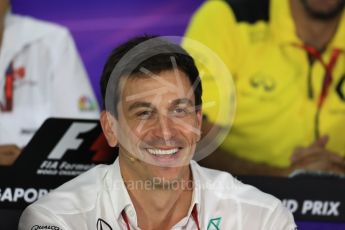 World © Octane Photographic Ltd. F1 Singapore GP FIA Personnel Press Conference, Marina Bay Circuit, Singapore. Friday 16th September 2016. Toto Wolff – Executive Director Mercedes AMG Petronas. Digital Ref : 1718LB1D0216