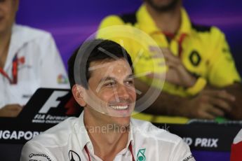 World © Octane Photographic Ltd. F1 Singapore GP FIA Personnel Press Conference, Marina Bay Circuit, Singapore. Friday 16th September 2016. Toto Wolff – Executive Director Mercedes AMG Petronas. Digital Ref : 1718LB1D0217