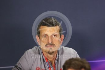 World © Octane Photographic Ltd. F1 Singapore GP FIA Personnel Press Conference, Marina Bay Circuit, Singapore. Friday 16th September 2016. Guenther Steiner – Team Principal Haas F1 Team. Digital Ref : 1718LB1D0249