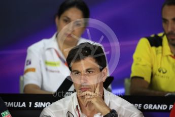 World © Octane Photographic Ltd. F1 Singapore GP FIA Personnel Press Conference, Marina Bay Circuit, Singapore. Friday 16th September 2016. Toto Wolff – Executive Director Mercedes AMG Petronas. Digital Ref : 1718LB1D0254