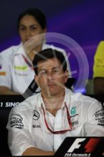 World © Octane Photographic Ltd. F1 Singapore GP FIA Personnel Press Conference, Marina Bay Circuit, Singapore. Friday 16th September 2016. Toto Wolff – Executive Director Mercedes AMG Petronas. Digital Ref : 1718LB1D0260