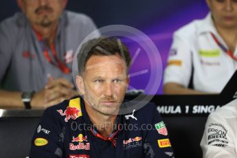 World © Octane Photographic Ltd. F1 Singapore GP FIA Personnel Press Conference, Marina Bay Circuit, Singapore. Friday 16th September 2016. Christian Horner – Team Principal Red Bull Racing. Digital Ref : 1718LB1D0288
