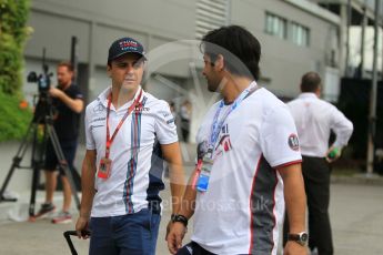 World © Octane Photographic Ltd. Williams Martini Racing, Williams Mercedes – Felipe Massa. Saturday 17th September 2016, F1 Singapore GP Paddock, Marina Bay Circuit, Singapore. Digital Ref : 1719CB1D6165