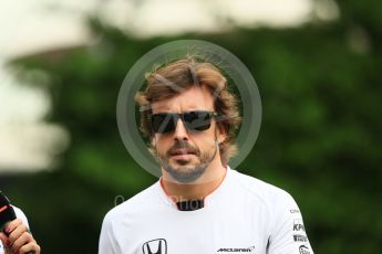 World © Octane Photographic Ltd. McLaren Honda MP4-31 – Fernando Alonso. Saturday 17th September 2016, F1 Singapore GP Paddock, Marina Bay Circuit, Singapore. Digital Ref : 1719CB5D5674