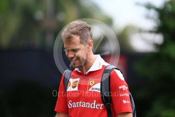 World © Octane Photographic Ltd. Scuderia Ferrari SF16-H – Sebastian Vettel. Saturday 17th September 2016, F1 Singapore GP Paddock, Marina Bay Circuit, Singapore. Digital Ref : 1719CB5D5703