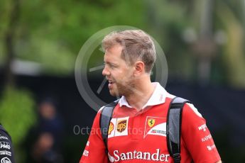 World © Octane Photographic Ltd. Scuderia Ferrari SF16-H – Sebastian Vettel. Saturday 17th September 2016, F1 Singapore GP Paddock, Marina Bay Circuit, Singapore. Digital Ref : 1719CB5D5706