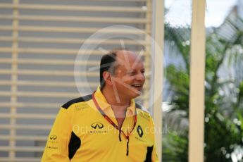 World © Octane Photographic Ltd. Renault Sport F1 Team, Team Principal - Frederic Vasseur. Sunday 18th September 2016, F1 Singapore GP Paddock, Marina Bay Circuit, Singapore. Digital Ref : 1722CB1D7154