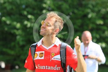 World © Octane Photographic Ltd. Scuderia Ferrari SF16-H – Sebastian Vettel. Sunday 18th September 2016, F1 Singapore GP Paddock, Marina Bay Circuit, Singapore. Digital Ref : 1722CB1D7179