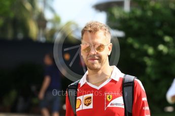 World © Octane Photographic Ltd. Scuderia Ferrari SF16-H – Sebastian Vettel. Sunday 18th September 2016, F1 Singapore GP Paddock, Marina Bay Circuit, Singapore. Digital Ref : 1722CB1D7186