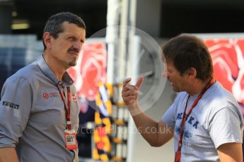 World © Octane Photographic Ltd. Haas F1 Team, Team Principal - Guenther Steiner. Sunday 18th September 2016, F1 Singapore GP Paddock, Marina Bay Circuit, Singapore. Digital Ref : 1722CB1D7251