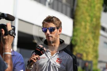 World © Octane Photographic Ltd. Haas F1 Team VF-16 – Romain Grosjean. Sunday 18th September 2016, F1 Singapore GP Paddock, Marina Bay Circuit, Singapore. Digital Ref : 1722CB1D7304