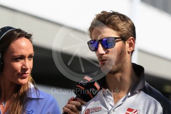 World © Octane Photographic Ltd. Haas F1 Team VF-16 – Romain Grosjean. Sunday 18th September 2016, F1 Singapore GP Paddock, Marina Bay Circuit, Singapore. Digital Ref : 1722CB1D7309