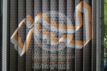 World © Octane Photographic Ltd. Track artwork. Thursday 15th September 2016, F1 Singapore GP Paddock, Marina Bay Circuit, Singapore. Digital Ref : 1713CB1D5319
