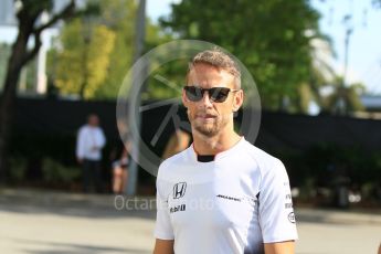 World © Octane Photographic Ltd. McLaren Honda MP4-31 – Jenson Button. Thursday 15th September 2016, F1 Singapore GP Paddock, Marina Bay Circuit, Singapore. Digital Ref : 1713CB1D5417