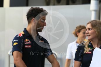 World © Octane Photographic Ltd. Red Bull Racing RB12 – Daniel Ricciardo. Thursday 15th September 2016, F1 Singapore GP Paddock, Marina Bay Circuit, Singapore. Digital Ref :1713CB1D5492