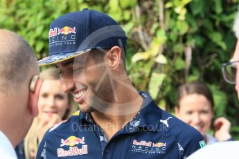 World © Octane Photographic Ltd. Red Bull Racing RB12 – Daniel Ricciardo. Thursday 15th September 2016, F1 Singapore GP Paddock, Marina Bay Circuit, Singapore. Digital Ref :1713CB1D5518