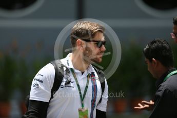 World © Octane Photographic Ltd. Williams Martini Racing Junior Press Officer Aaron Rook. Thursday 15th September 2016, F1 Singapore GP Paddock, Marina Bay Circuit, Singapore. Digital Ref : 1713CB5D3492