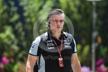 World © Octane Photographic Ltd. Sahara Force India Sporting Director - Andy Stevenson. Thursday 15th September 2016, F1 Singapore GP Paddock, Marina Bay Circuit, Singapore. Digital Ref : 1713CB5D3501