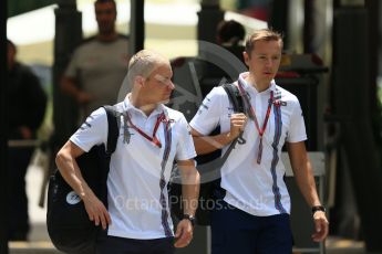World © Octane Photographic Ltd. Williams Martini Racing, Williams Mercedes FW38 – Valtteri Bottas. Thursday 15th September 2016, F1 Singapore GP Paddock, Marina Bay Circuit, Singapore. Digital Ref : 1713CB5D3511