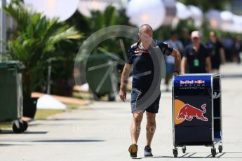 World © Octane Photographic Ltd. Red Bull Racing equipment trolly. Thursday 15th September 2016, F1 Singapore GP Paddock, Marina Bay Circuit, Singapore. Digital Ref : 1713CB5D3556