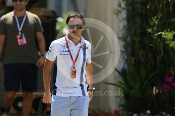 World © Octane Photographic Ltd. Williams Martini Racing, Williams Mercedes FW38 – Felipe Massa. Thursday 15th September 2016, F1 Singapore GP Paddock, Marina Bay Circuit, Singapore. Digital Ref : 1713CB5D3570
