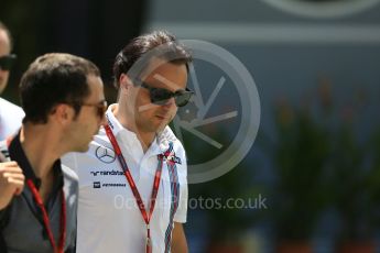 World © Octane Photographic Ltd. Williams Martini Racing, Williams Mercedes FW38 – Felipe Massa. Thursday 15th September 2016, F1 Singapore GP Paddock, Marina Bay Circuit, Singapore. Digital Ref : 1713CB5D3590