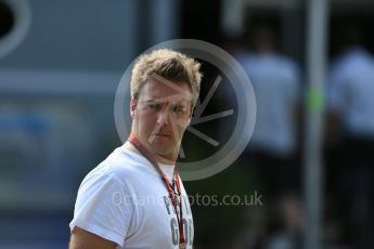 World © Octane Photographic Ltd. Davide Valsecchi - Sky Sports Italia (Former GP2 champion). Thursday 15th September 2016, F1 Singapore GP Paddock, Marina Bay Circuit, Singapore. Digital Ref : 1713CB5D3628