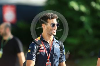 World © Octane Photographic Ltd. Red Bull Racing RB12 – Daniel Ricciardo. Thursday 15th September 2016, F1 Singapore GP Paddock, Marina Bay Circuit, Singapore. Digital Ref :1713CB5D3736