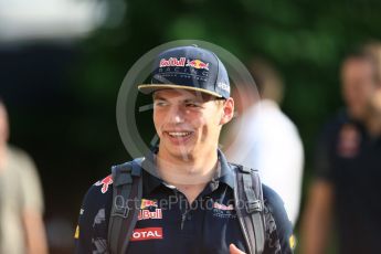 World © Octane Photographic Ltd. Red Bull Racing RB12 – Max Verstappen. Thursday 15th September 2016, F1 Singapore GP Paddock, Marina Bay Circuit, Singapore. Digital Ref :1713CB5D3770