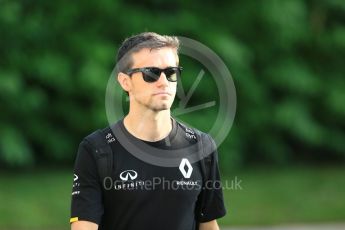 World © Octane Photographic Ltd. Renault Sport F1 Team RS16 – Jolyon Palmer. Thursday 15th September 2016, F1 Singapore GP Paddock, Marina Bay Circuit, Singapore. Digital Ref :1713CB5D3792