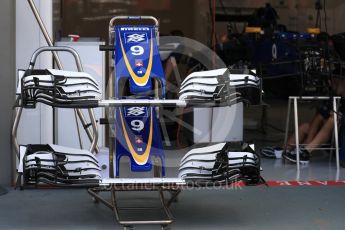 World © Octane Photographic Ltd. Sauber F1 Team C35 – Marcus Ericsson. Thursday 15th September 2016, F1 Singapore GP Pitlane, Marina Bay Circuit, Singapore. Digital Ref : 1713LB1D8545