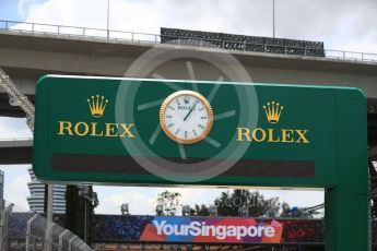 World © Octane Photographic Ltd. End of pit lane signage. Thursday 15th September 2016, F1 Singapore GP Pitlane, Marina Bay Circuit, Singapore. Digital Ref : 1713LB1D8600