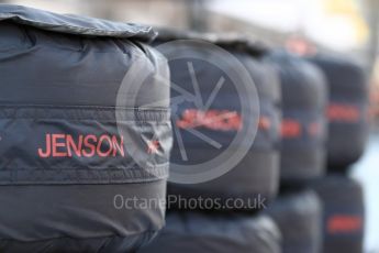 World © Octane Photographic Ltd. McLaren Honda MP4-31 – Jenson Button tyres. Thursday 15th September 2016, F1 Singapore GP Pitlane, Marina Bay Circuit, Singapore. Digital Ref : 1713LB1D8720
