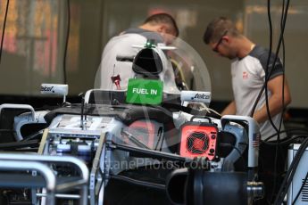 World © Octane Photographic Ltd. Haas F1 Team VF-16. Thursday 15th September 2016, F1 Singapore GP Pitlane, Marina Bay Circuit, Singapore. Digital Ref : 1713LB1D8730