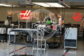 World © Octane Photographic Ltd. Haas F1 Team VF-16. Thursday 15th September 2016, F1 Singapore GP Pitlane, Marina Bay Circuit, Singapore. Digital Ref : 1713LB1D8734