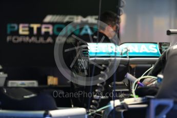World © Octane Photographic Ltd. Mercedes AMG Petronas W07 Hybrid. Thursday 15th September 2016, F1 Singapore GP Pitlane, Marina Bay Circuit, Singapore. Digital Ref : 1713LB2D8331