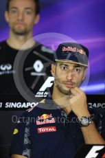 World © Octane Photographic Ltd. F1 Singapore GP FIA Drivers’ Press Conference, Marina Bay Circuit, Singapore. Thursday 15th September 2016. Red Bull Racing – Daniel Ricciardo. Digital Ref :1714LB1D8815