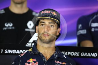 World © Octane Photographic Ltd. F1 Singapore GP FIA Drivers’ Press Conference, Marina Bay Circuit, Singapore. Thursday 15th September 2016. Red Bull Racing – Daniel Ricciardo. Digital Ref :1714LB1D8817