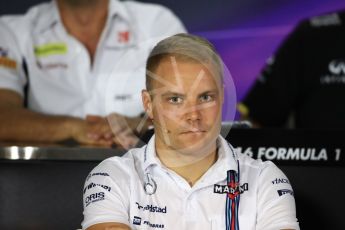 World © Octane Photographic Ltd. F1 Singapore GP FIA Drivers’ Press Conference, Marina Bay Circuit, Singapore. Thursday 15th September 2016. Williams Martini Racing – Valtteri Bottas. Digital Ref :1714LB1D8859