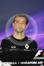 World © Octane Photographic Ltd. F1 Singapore GP FIA Drivers’ Press Conference, Marina Bay Circuit, Singapore. Thursday 15th September 2016. Renault Sport F1 Team – Jolyon Palmer. Digital Ref :1714LB1D8925