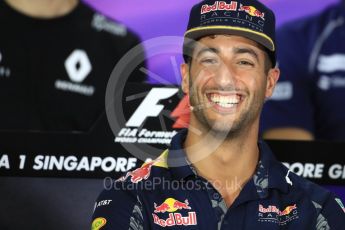 World © Octane Photographic Ltd. F1 Singapore GP FIA Drivers’ Press Conference, Marina Bay Circuit, Singapore. Thursday 15th September 2016. Red Bull Racing – Daniel Ricciardo. Digital Ref :1714LB1D8949