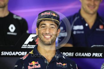 World © Octane Photographic Ltd. F1 Singapore GP FIA Drivers’ Press Conference, Marina Bay Circuit, Singapore. Thursday 15th September 2016. Red Bull Racing – Daniel Ricciardo. Digital Ref :1714LB1D8963