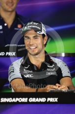 World © Octane Photographic Ltd. F1 Singapore GP FIA Drivers’ Press Conference, Marina Bay Circuit, Singapore. Thursday 15th September 2016. Sahara Force India - Sergio Perez. Digital Ref :1714LB1D9031