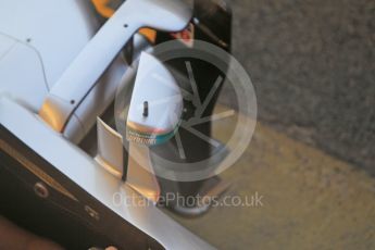 World © Octane Photographic Ltd. Mercedes AMG Petronas W07 Hybrid mirror detail. Friday 13th May 2016, F1 Spanish GP, Circuit de Barcelona Catalunya, Spain. Digital Ref :1537CB1D6590