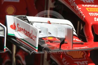 World © Octane Photographic Ltd. Scuderia Ferrari SF16-H – front wing Friday 13th May 2016, F1 Spanish GP Post Practice 1 Pitlane, Circuit de Barcelona Catalunya, Spain. Digital Ref :1537LB1L7693