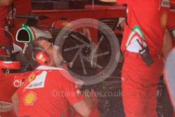 World © Octane Photographic Ltd. Scuderia Ferrari SF16-H – radiator detail. Friday 13th May 2016, F1 Spanish GP Post Practice 1 Pitlane, Circuit de Barcelona Catalunya, Spain. Digital Ref :1537LB1L7700